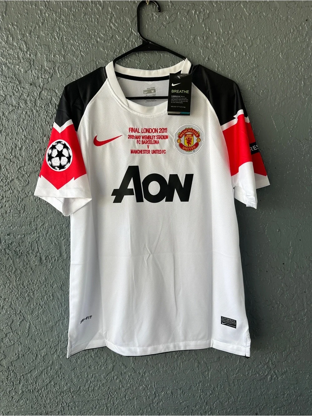 Rooney Manchester United 2011 Final Jersey White Men Size - Picture 2 of 3